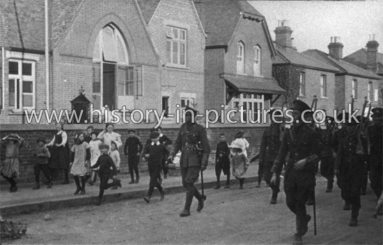 Soldiers, Albert Road School, Romford, Essex. c.1915